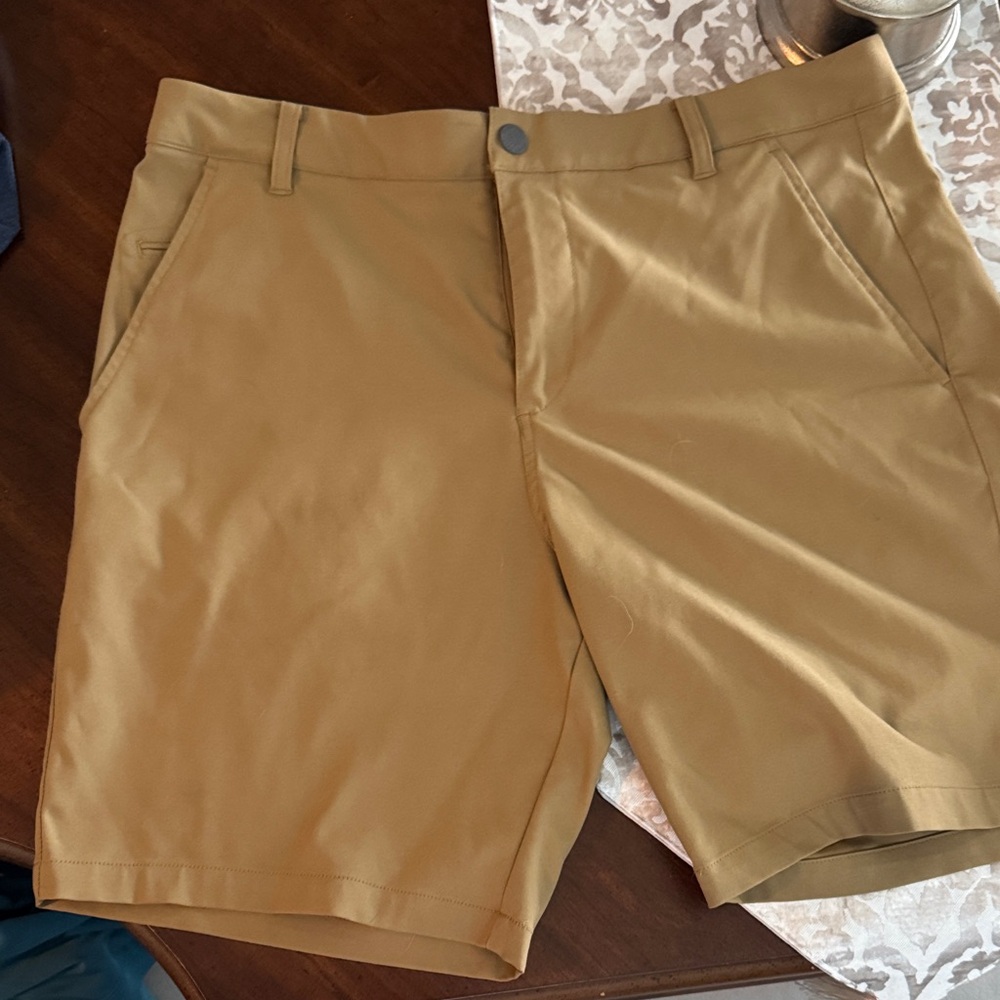 Puma Men's Tan Flat Front Shorts